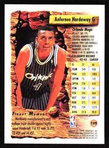 lot 14 image: 1993 Finest Anfernee Hardaway Rookie Card #189