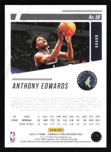 lot 19 image: 2020 Prestige Anthony Edwards Rookie Card #58