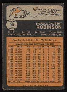 lot 23 image: 1973 Topps Brooks Robinson #90