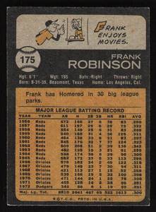lot 27 image: 1973 Topps Frank Robinson #175