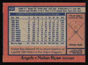 lot 39 image: 1978 Topps Nolan Ryan #400