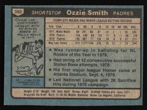 lot 42 image: 1980 Topps Ozzie Smith #393