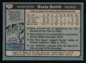 lot 44 image: 1980 Topps Ozzie Smith #393