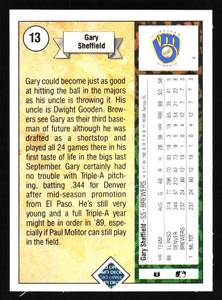 lot 60 image: 1989 Upper Deck Gary Sheffield Rookie Card #13