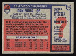 lot 87 image: 1976 Topps Dan Fouts #128