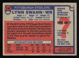 lot 90 image: 1976 Topps Lynn Swann #140