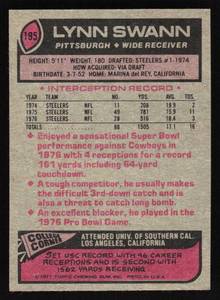 lot 92 image: 1977 Topps Lynn Swann #195