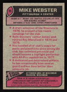 lot 94 image: 1977 Topps Mike Webster #99