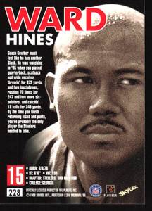 lot 112 image: 1998 Skybox Premium Hines Ward Rookie Card #15