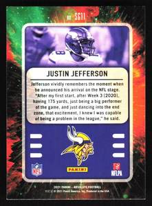 lot 119 image: 2021 Absolute Star Gazing Justin Jefferson #SG11