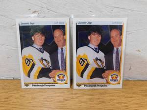 lot 133 image: (2) 1990 Upper Deck Jaromir Jagr Rookie Cards