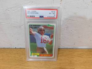 lot 162 image: PSA 6 1981 Topps Joe Montana Rookie Card #216