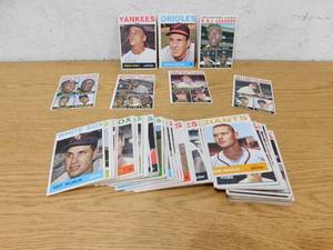lot 180 image: (82) 1964 Topps Baseball with Maris, Mays & Aaron LK