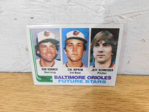lot 183 image: 1982 Topps Blank Back Cal Ripken Jr. Rookie Card RARE