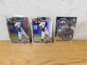 lot 185 image: (3) 2023 Bowman Chrome Brooks Lee Rookie Cards