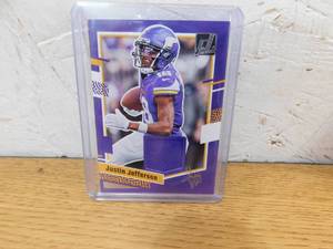 lot 240 image: 2023 Donruss Justin Jefferson Jersey Card LK
