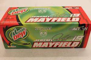 lot 83 image: Jeremy Mayfield #19 Dodge  Mountain Dew2002 Intrepid RT Action Limited Edition Die-Cast Stock Car Replica with Box
