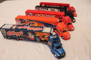 lot 118 image: Lot of 5 NASCAR Tractor Trailer Haulers