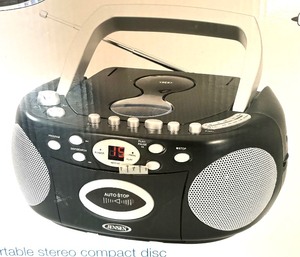 lot 36 image: New Jensen Portable Stereo Compact Disk Cassette Recorder with AMFM Radio