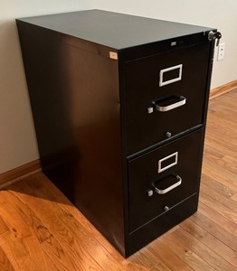 lot 41 image: Hon Metal Two Drawer File Cabinet