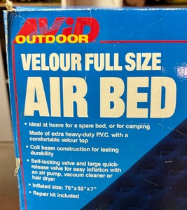 lot 108 image: Avid Full Size Air Bed