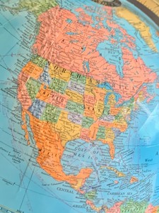 lot 58 image: Vintage Globe by Crams Imperial World Globe
