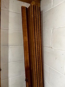 lot 360 image: Vintage Wood Accordian Folding Door