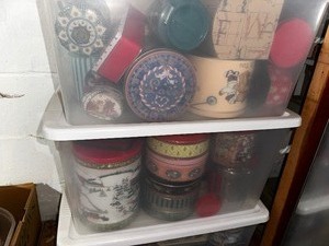 lot 366 image: Large Lot of Decorative Tins
