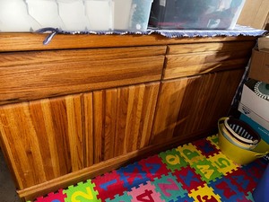 lot 399 image: Vintage Solid Wood BuffetEntertainment Center