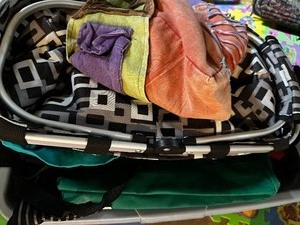 lot 276 image: Large Basket Full of Tote Bags