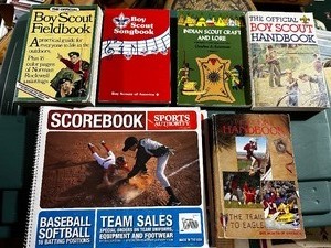 lot 281 image: Lot of Boy Scout Fieldbooks, Hand books, Song Books, Etc