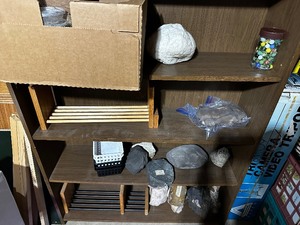 lot 283 image: Large lot of Various Rocks and Bookcase
