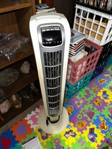 lot 285 image: Lasko Oscillating Tower Fan, 3 Speeds with Remote