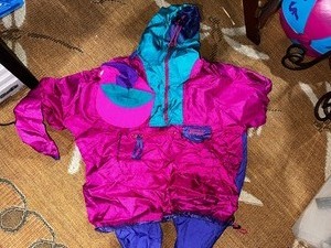 lot 329 image: Vintage Columbia Windbreaker, Pants and Matching Hat