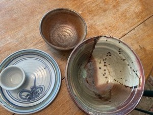 lot 120 image: Three Pottery Pieces