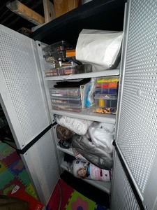 lot 257 image: Large Lot of Art and Craft Supplies - Cabinet NOT INCLUDED