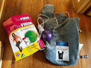 lot 42 image: Massaging Heated Wrap, Balance Trainer, And Small Workout Ball