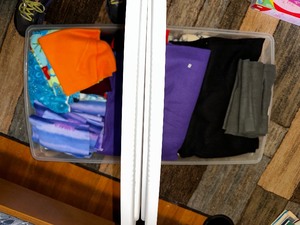 lot 97 image: Large Bin Of Various Polar Fleece Material