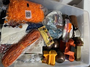 lot 290 image: Bin of Fall Decorations