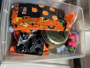 lot 291 image: Bin 2 of Halloween Decorations