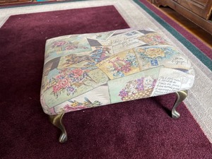 lot 80 image: Vintage Stool with Metal Legs