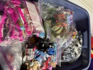 lot 297 image: Bin 1 of Collectible McDonalds Happy Meals Toys