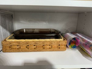 lot 201 image: Pyrex Casserole Dishes Cups and Misc Baking Items As Seen In Photos