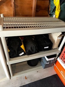 lot 418 image: Plastic Shelving Unit Items On Not Included