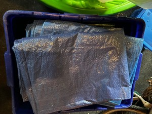 lot 458 image: Large Bin Of Tarps Approximately Eight