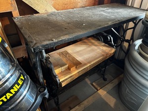 lot 461 image: Wrought Iron Garden Bench And Seat