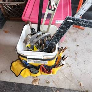 lot 435 image: Bucket Of Assorted Tools.