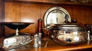 lot 35 image: Collection Of Silver Plated Serving Dishes- See As Photo