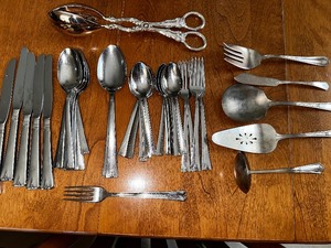 lot 41 image: Assortment Of Silver Plated Serving Flatware