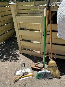 lot 308 image: Lot of Brooms and Dust Pan